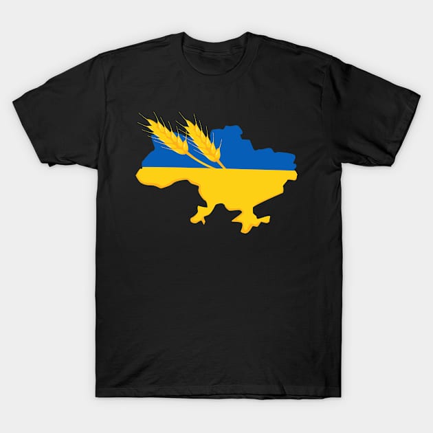 Ukraine map, Ukraine, Ukraine flag, heart is breaking, I stand with Ukraine T-Shirt by Sonyi